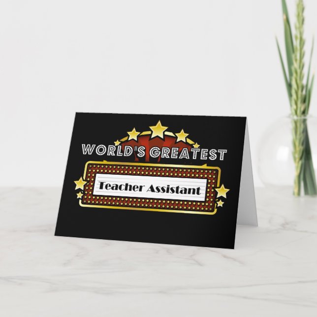 World's Greatest Teacher Assistant Card (Front)