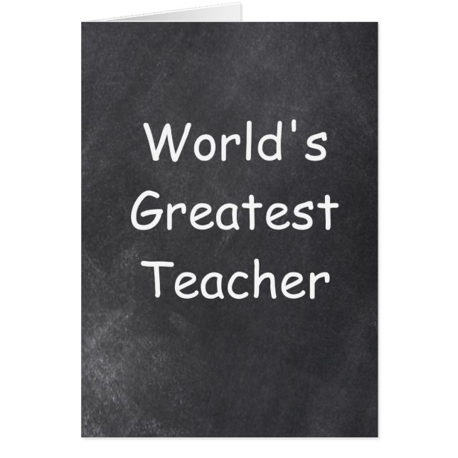 World's Greatest Teacher Chalkboard Design (Front)