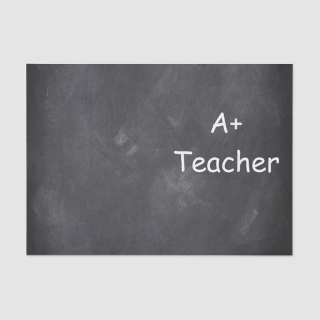 World's Greatest Teacher Chalkboard Design Gift Tissue Paper (Front)