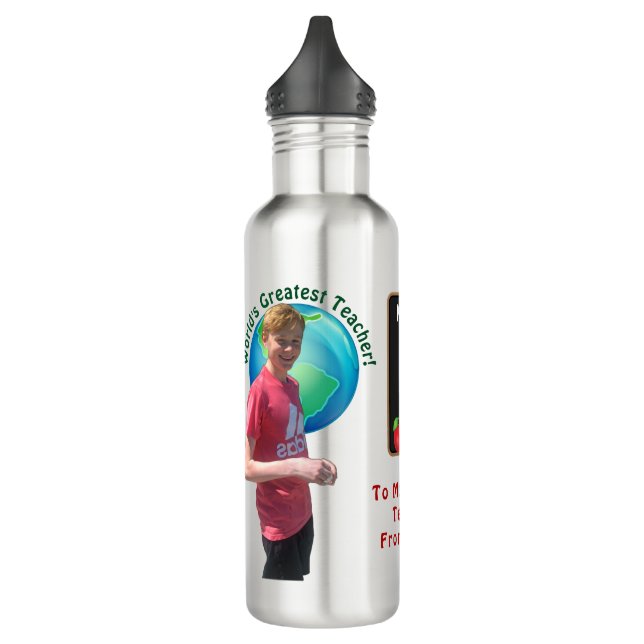 World's Greatest Teacher Custom for Connor 710 Ml Water Bottle (Left)