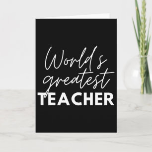 World's Greatest Teacher Funny Proud Teacher Appre Card