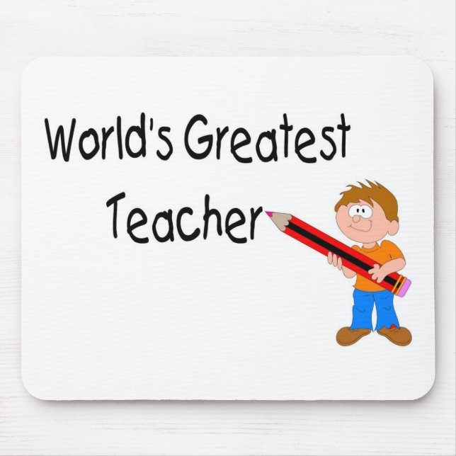 Worlds Greatest Teacher Mouse Mat (Front)