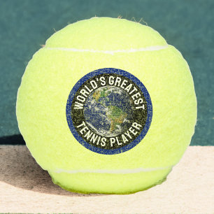 World's Greatest Tennis Player Planet Earth Globe Balls
