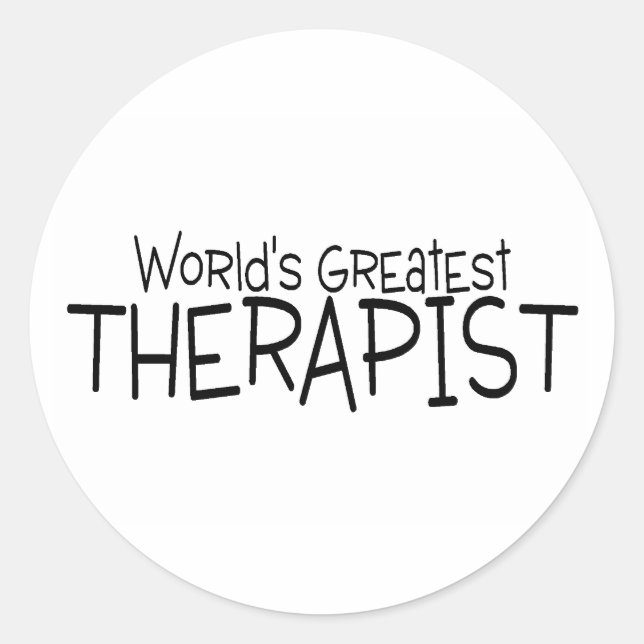 Worlds Greatest Therapist Classic Round Sticker (Front)