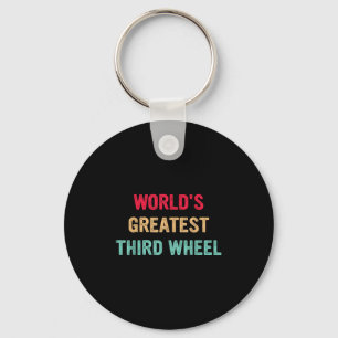 World's Greatest Third Wheel Funny Retro Vintage  Key Ring