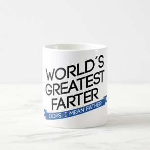 worlds greatest to farter to banner coffee mug
