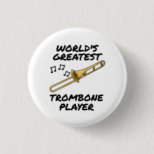 World's Greatest Trombone Player, Trombonist Funny 3 Cm Round Badge