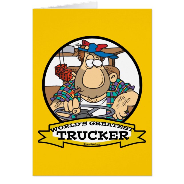 WORLDS GREATEST TRUCKER MEN CARTOON (Front)