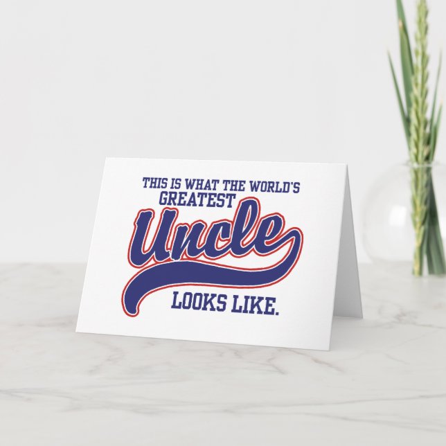 World's Greatest Uncle Card (Front)