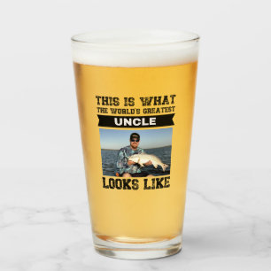 World's greatest uncle custom photo name template glass
