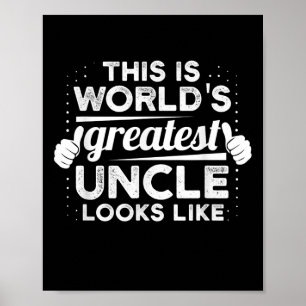 Worlds Greatest Uncle Looks Like Godfather Gift Poster