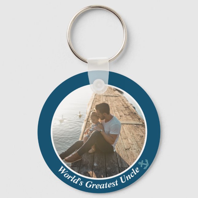 World's Greatest Uncle Photo Key Ring (Front)