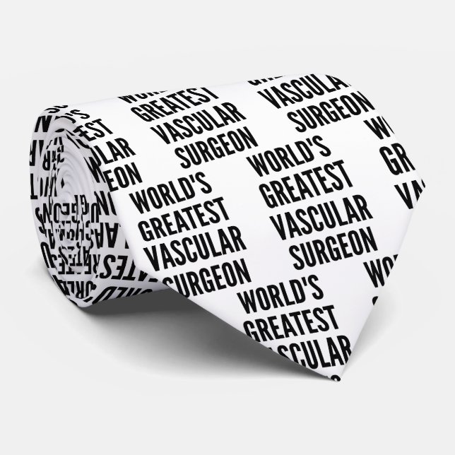 Worlds Greatest Vascular Surgeon Neck Tie (Rolled)