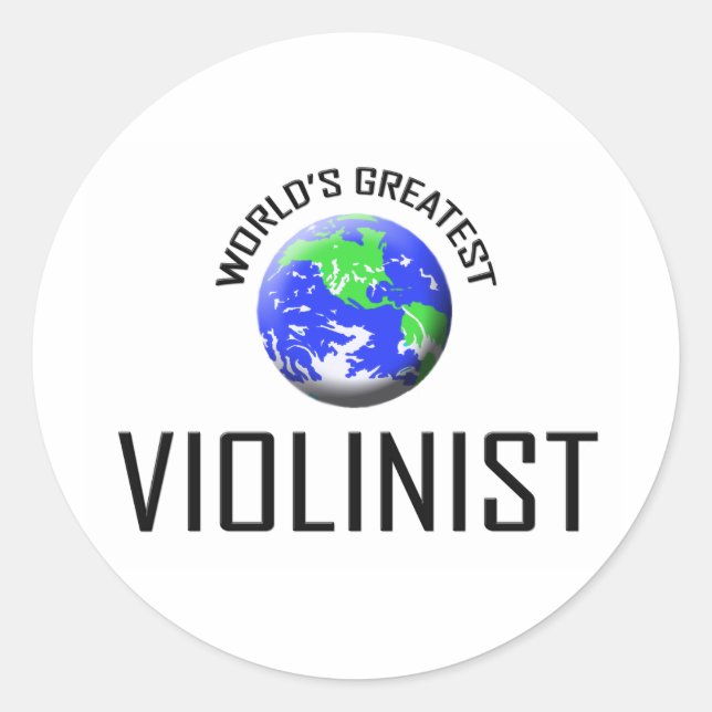 World's Greatest Violinist Classic Round Sticker (Front)