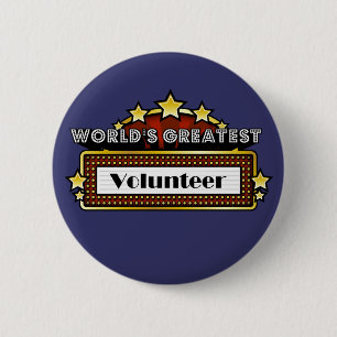 World's Greatest Volunteer 6 Cm Round Badge