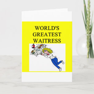 world's greatest waitress card