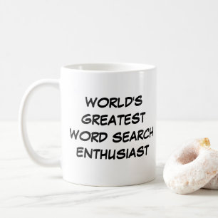 "World's Greatest Word Search Enthusiast" Mug