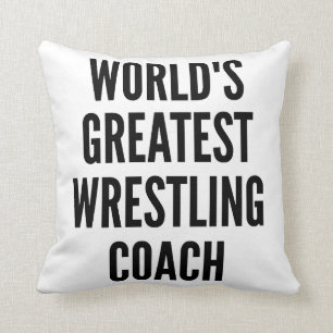 Worlds Greatest Wrestling Coach Cushion