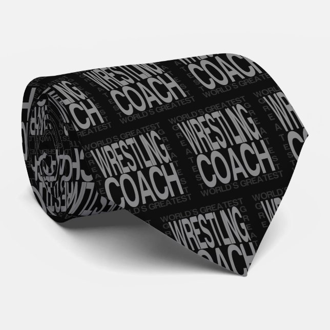 Worlds Greatest Wrestling Coach Neck Tie (Rolled)