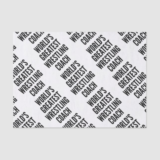 Worlds Greatest Wrestling Coach Tissue Paper (Front)