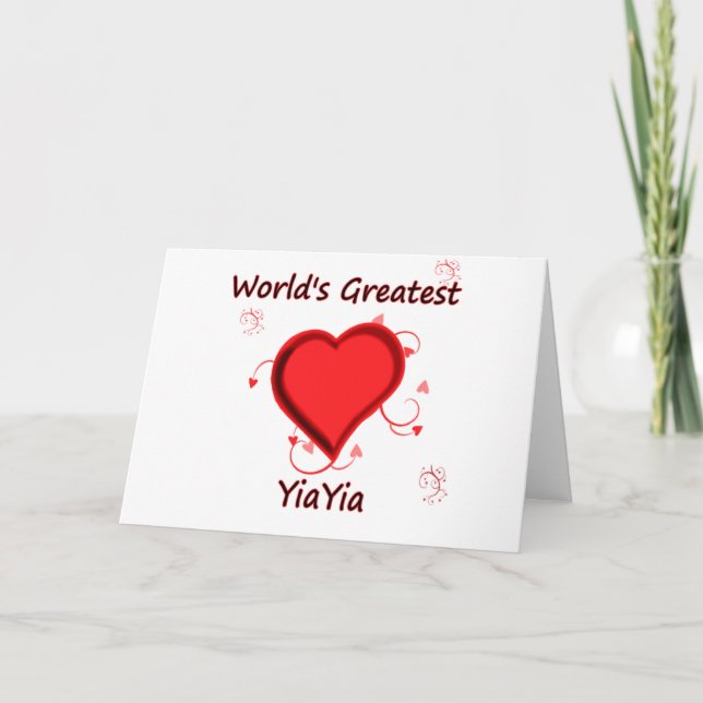 World's Greatest yiayia Card (Front)