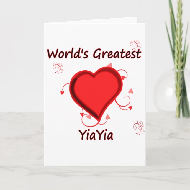World's Greatest yiayia Card (Front)