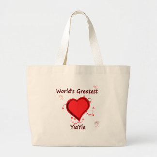 World's Greatest yiayia Large Tote Bag