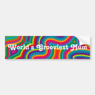 World's Grooviest Mum Bumper Sticker