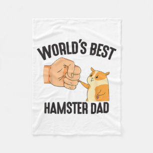 World's Hamster Dad Costume For Animal Lovers Hams Fleece Blanket