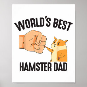 World's Hamster Dad Costume For Animal Lovers Hams Poster