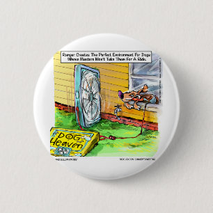 World's Happiest Dog Funny Gifts Tees Mugs Etc 6 Cm Round Badge