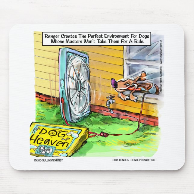 Worlds Happiest Dog Funny Tees Mugs & Gifts Mouse Mat (Front)