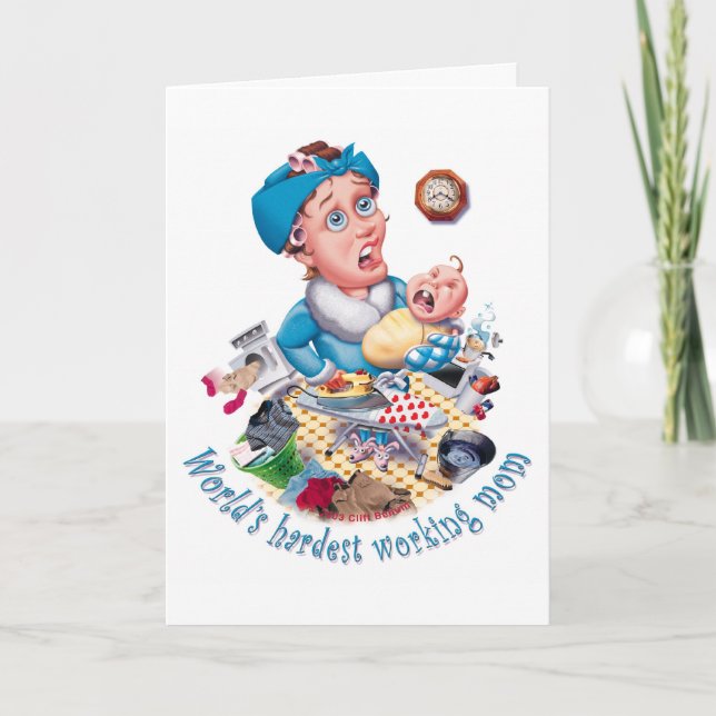 World's hardest working mum-birthday card (Front)
