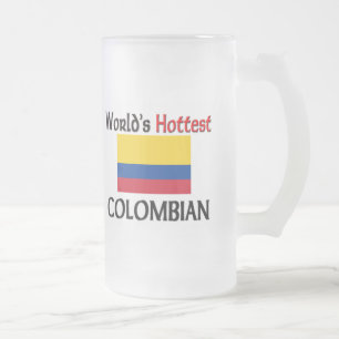 World's Hottest Colombian Frosted Glass Beer Mug