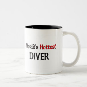Worlds Hottest Diver Two-Tone Coffee Mug