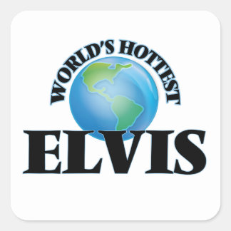 World's Hottest Elvis Square Sticker