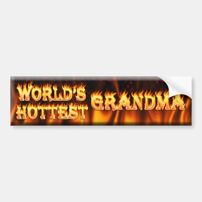 worlds hottest grandma bumper sticker (Front)