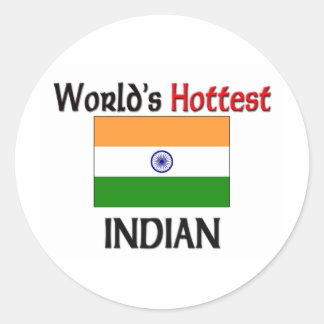 World's Hottest Indian Classic Round Sticker