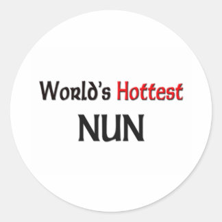 Worlds Hottest Nun Classic Round Sticker