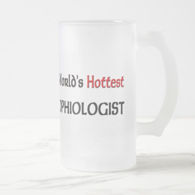 Worlds Hottest Ophiologist Frosted Glass Beer Mug (Right)