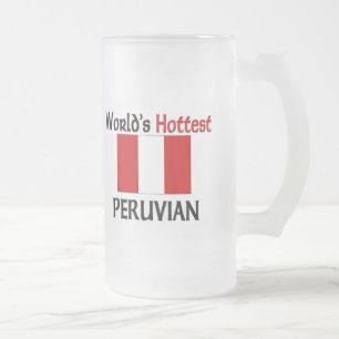 World's Hottest Peruvian Frosted Glass Beer Mug