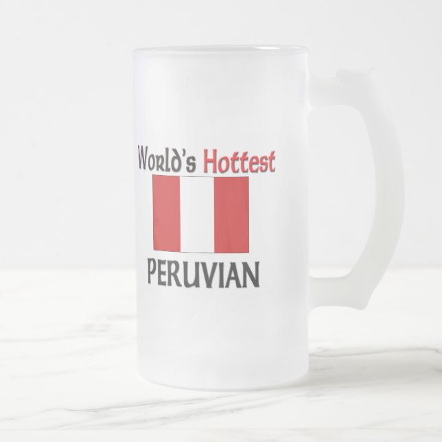 World's Hottest Peruvian Frosted Glass Beer Mug (Right)
