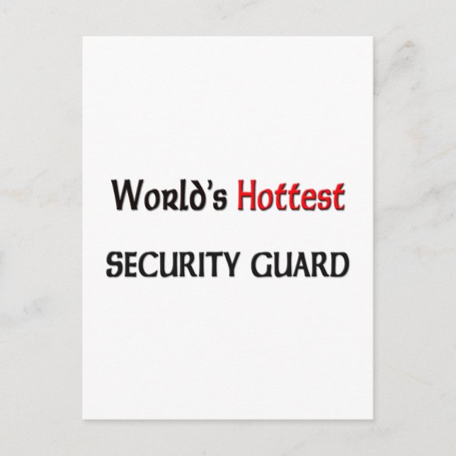 Worlds Hottest Security Guard Postcard (Front)