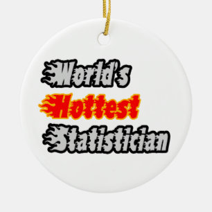 World's Hottest Statistician Ceramic Tree Decoration