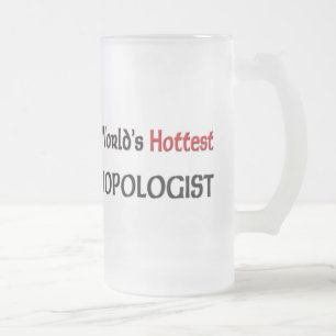 World's Hottest Topologist Frosted Glass Beer Mug