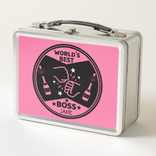 World's lady Greatest Boss Metal Lunch Box