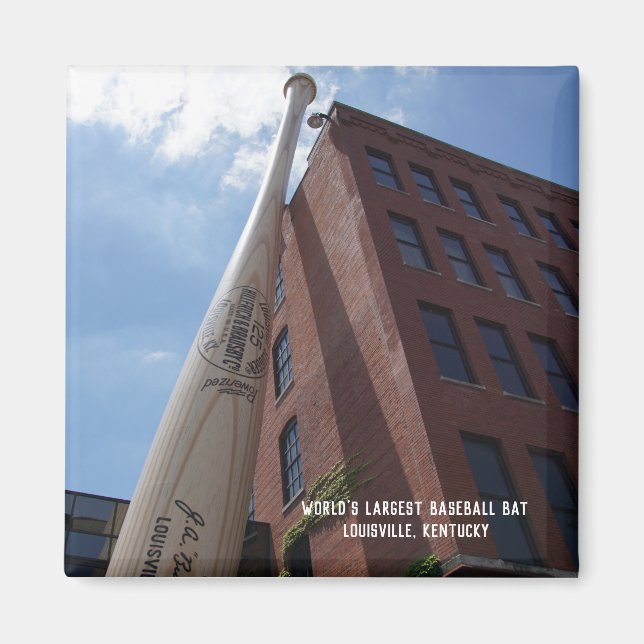World's Largest Baseball Bat Refrigerator Magnet (Front)