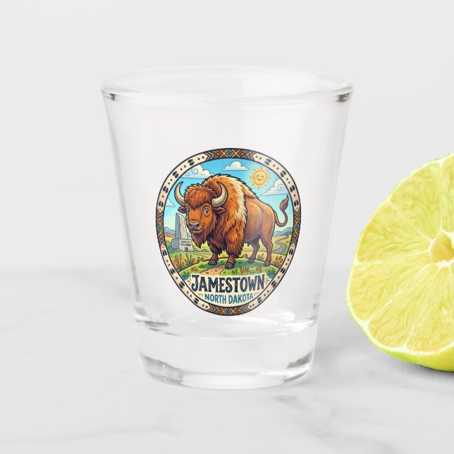 World's Largest Buffalo USA Shot Glass (Front)