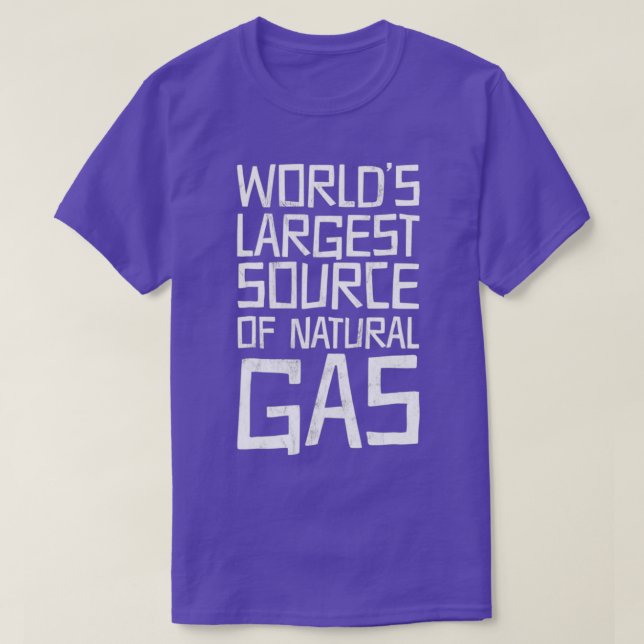 Worlds Largest Source Of Natural Gas 15 T-Shirt (Design Front)