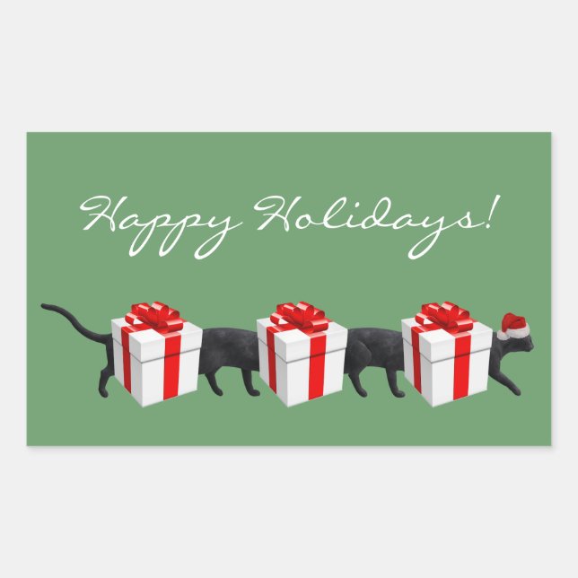 World's Longest Cat Rectangular Sticker (Front)